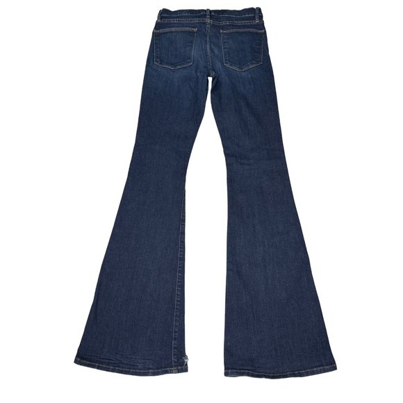 Frame Denim Jeans Womens 28 Blue Dark Wash Le High Flare Pants Sutherland - Picture 3 of 15